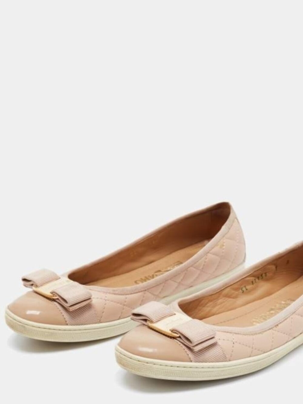 Salvatore Ferragamo Quilted Bow Sneaker Flats Size 5